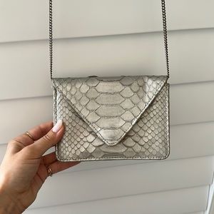 Blu + Baker Exotic Hand Bag - Silver Envelope